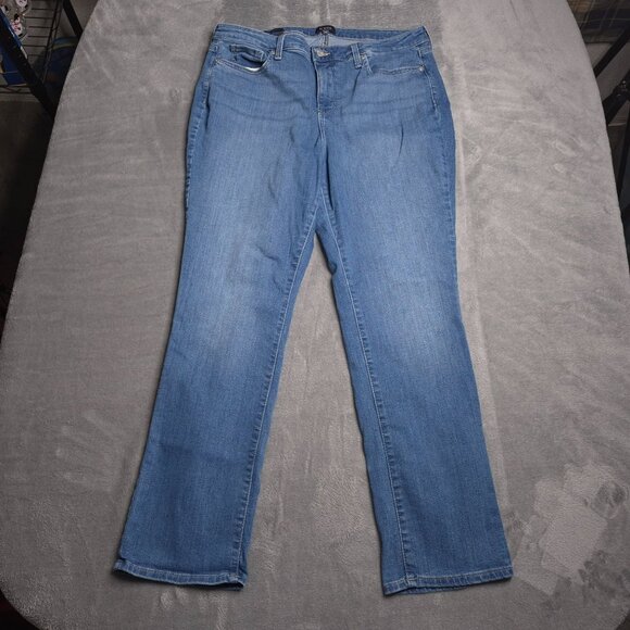 NYDJ Womens Sheri Slim Fit Jeans 14 Medium Wash High Rise Stretch Slimming - Picture 4 of 9